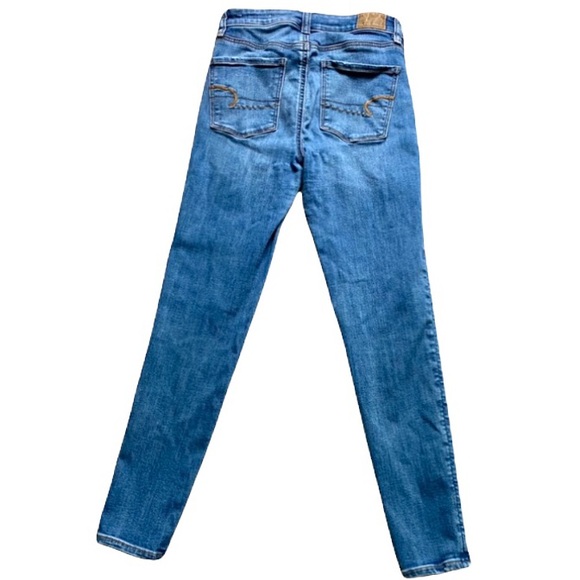 American Eagle High Rise Jegging Crop - Medium Blue Wash - Womens size 0 regular - Picture 8 of 12